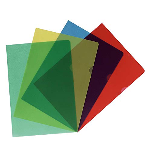 Herlitz 11420254 Aktenhülle, A4, Sortiert, genarbt, farbig (3X 20 Stück, transparent) von Herlitz
