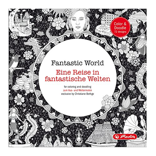 Herlitz 50013494 Malbuch Fantastic World für Erwachsene von Herlitz