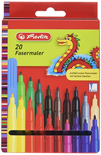 Herlitz Filzstifte, 20 Farben, 20 Stück von Herlitz