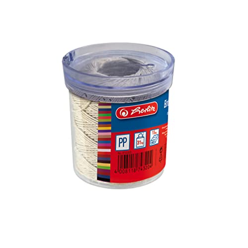 Herlitz 8743205 Bindfaden120m PACK-O-MAT Herlitz (6 Dosen, Bindfaden | braun) von Herlitz