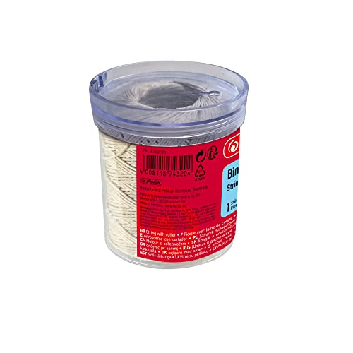 Herlitz 8743205 Bindfaden120m Pack-O-MAT Herlitz (1 Dose, Bindfaden | braun) von Herlitz
