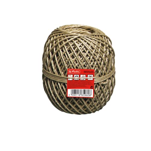 Herlitz 8859605 Bindfaden 100m, 45kg/ 20kg, Farbe braun (100 m) (200 m) von Herlitz