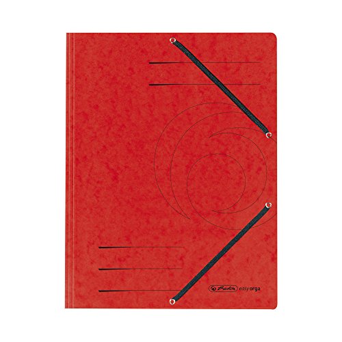 herlitz 10843902 Einschlagmappe A4 mit Gummizug, rot, 25 Stück von Herlitz