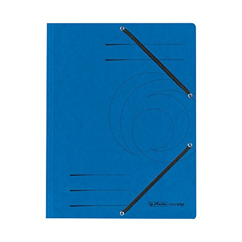 herlitz 10843910 Einschlagmappe A4 mit Gummizug, blau, 25 Stück von Herlitz