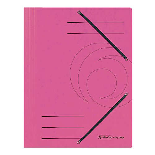 herlitz 11199510 Einschlagmappe A4 mit Gummizug, fuchsia, 25 Stück von Herlitz