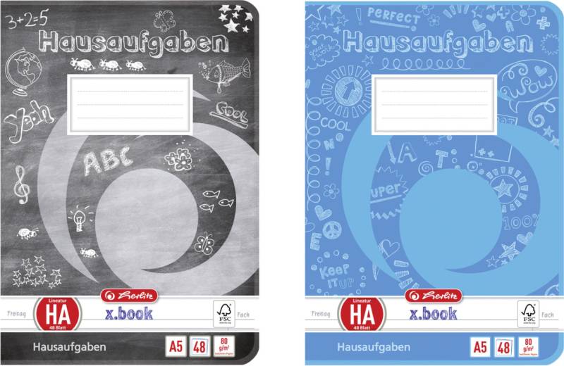 herlitz Aufgabenheft A5 48 Blatt von Herlitz