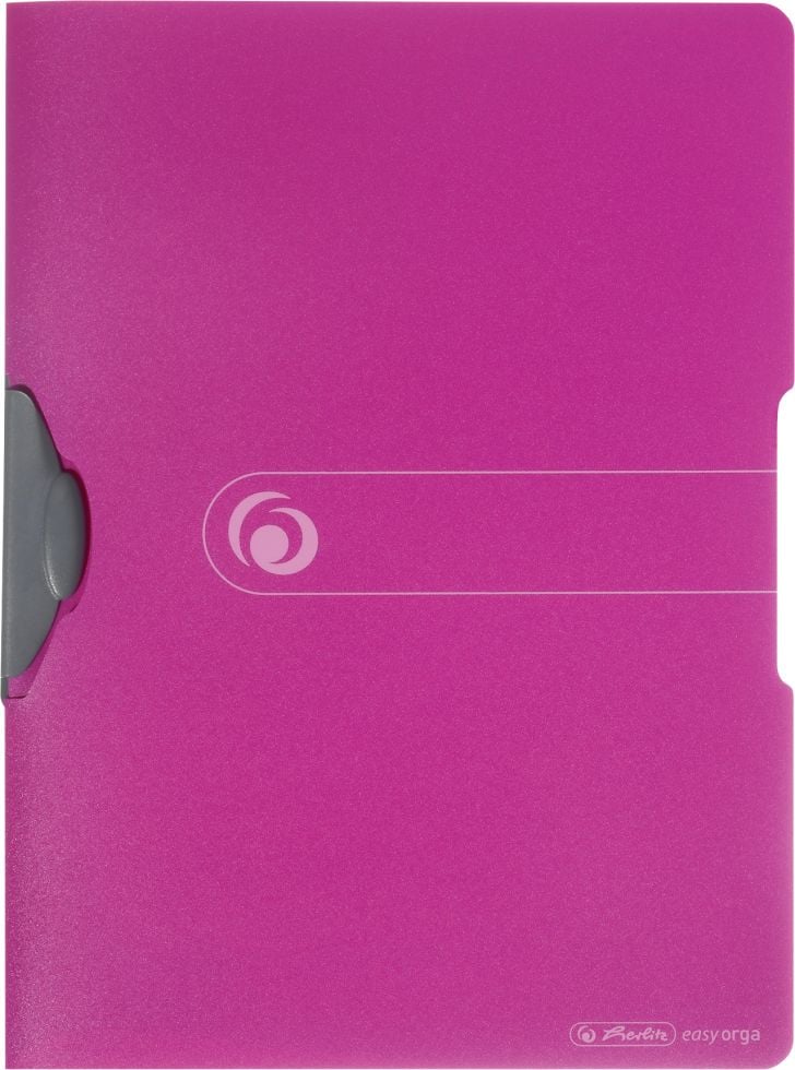 herlitz Express-Clip A4 PP opak beere für bis zu 30 Blatt grauer Clip von Herlitz