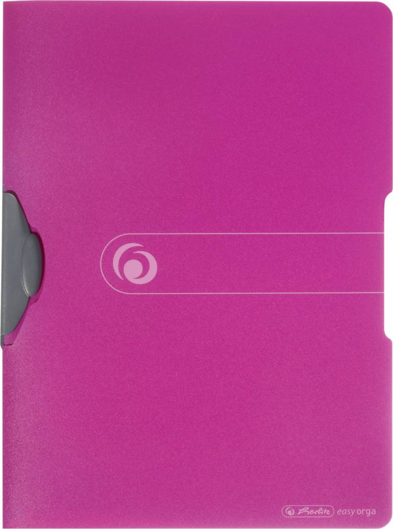 herlitz Express-Clip A4 PP opak beere für bis zu 30 Blatt grauer Clip von Herlitz