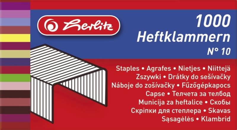 herlitz Heftklammer No.10 verzinkt 2x1.000 Stück von Herlitz