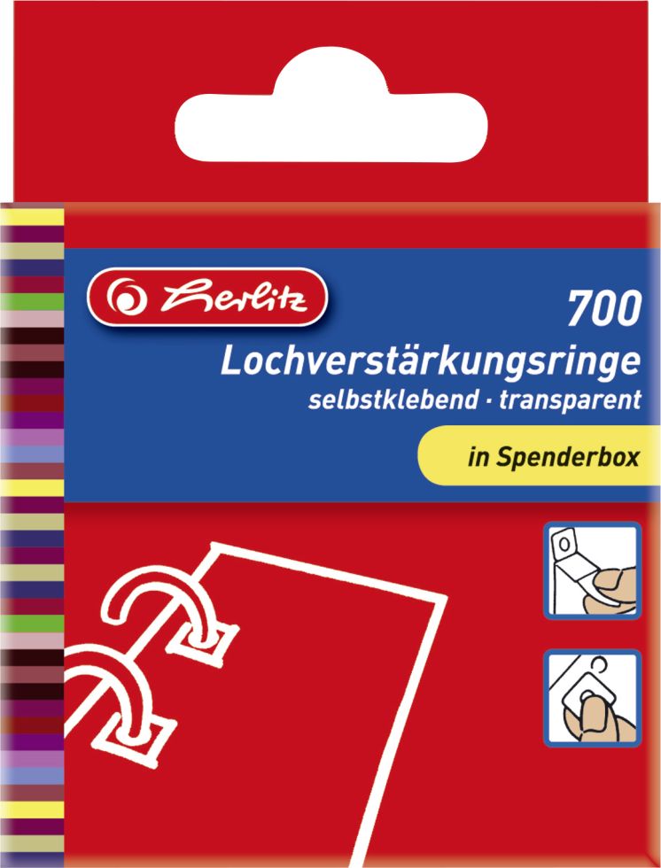 herlitz Lochverstärker 700er-Box, transparent von Herlitz
