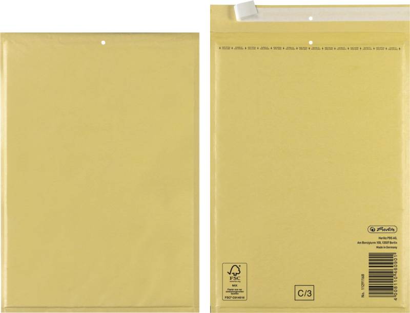 herlitz Luftpolstertasche C3 4 Stück braun von Herlitz
