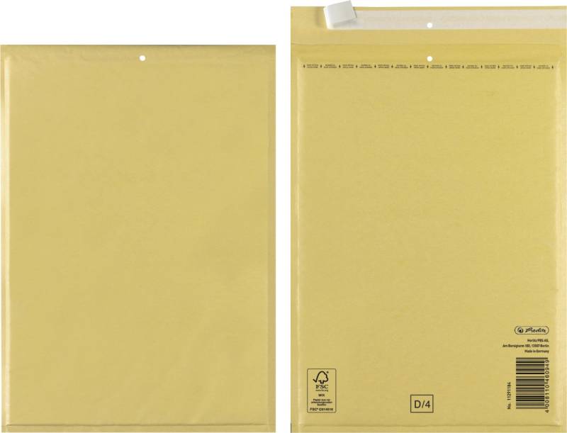 herlitz Luftpolstertasche D4 3 Stück braun von Herlitz