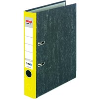 herlitz Ordner Rückenbreite 5 cm DIN A4 Karton gelb marmoriert von Herlitz