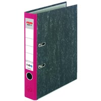 herlitz Ordner Rückenbreite 5 cm DIN A4 Karton rot marmoriert von Herlitz
