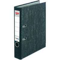 herlitz Ordner Rückenbreite 5 cm DIN A4 Karton schwarz marmoriert von Herlitz