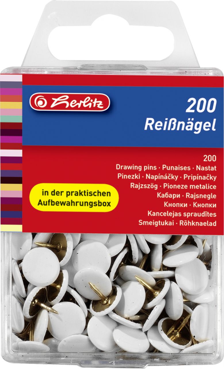 herlitz Reißnägel rund weiß 200 Stück von Herlitz