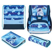herlitz Schulranzen-Set Loop Plus Cosmic Explorer Kunstfaser grün herlitz Schulranzen-Set Loop Plus Cosmic Explorer Kunstfaser grün von Herlitz