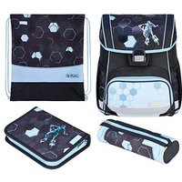 herlitz Schulranzen-Set Loop Plus Cyber Soccer Kunstfaser grün herlitz Schulranzen-Set Loop Plus Cyber Soccer Kunstfaser grün von Herlitz