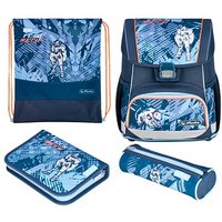 herlitz Schulranzen-Set Loop Plus TechMech Kunstfaser grün herlitz Schulranzen-Set Loop Plus TechMech Kunstfaser grün von Herlitz