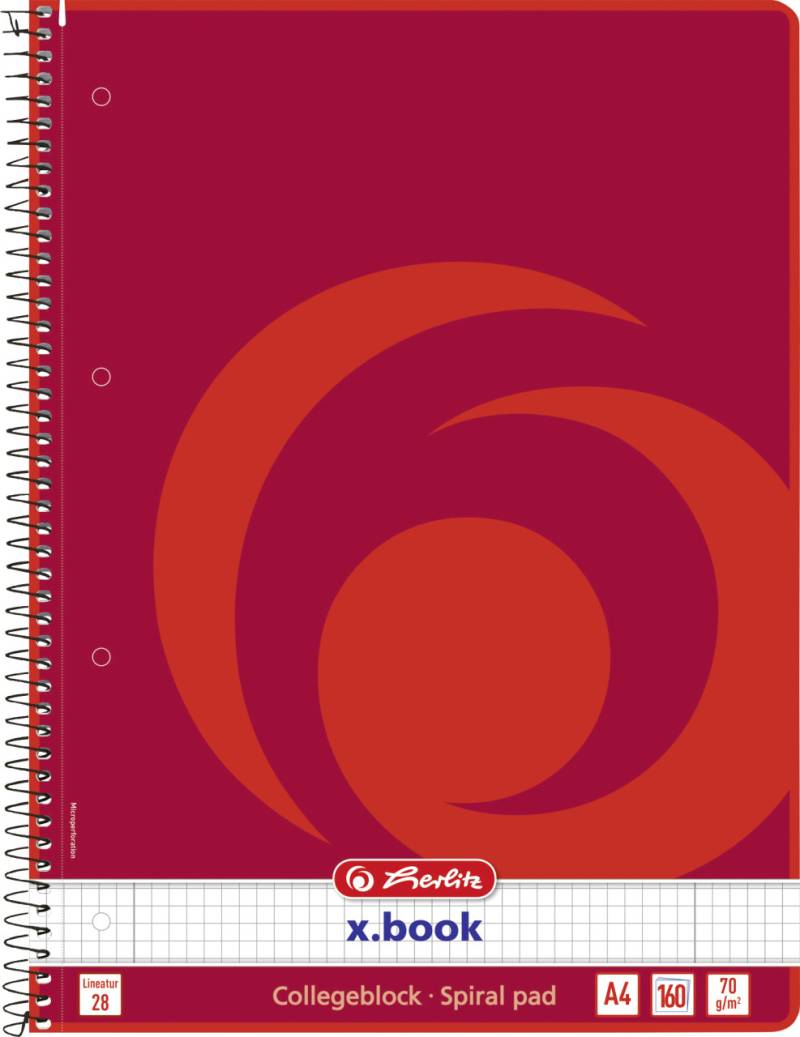 herlitz Spiralblock A4 160 Blatt Lin.28 von Herlitz