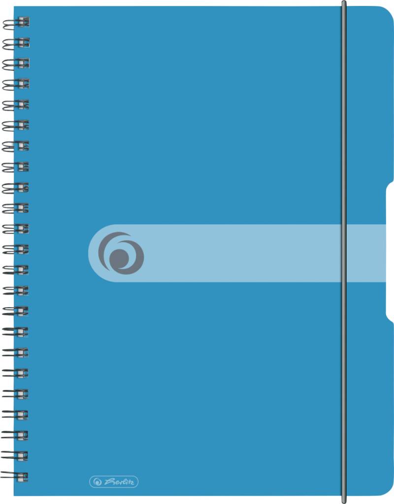 herlitz Spiralblock to go A4 80 Blatt blau Sonderlineatur kariert von Herlitz