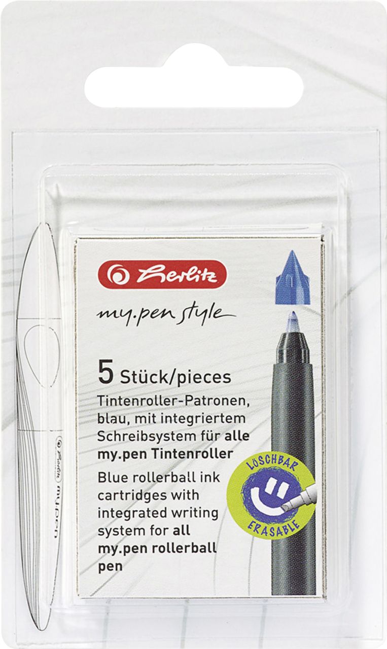 herlitz Tintenroller-Patronen my.pen blau 5 Stück von Herlitz