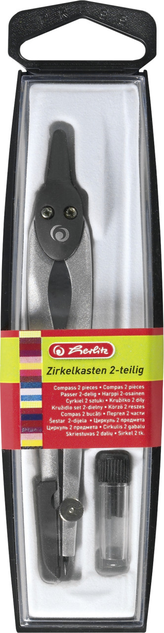 herlitz Zirkelkasten schwarz 2 teilig von Herlitz