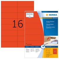 1.600 HERMA Etiketten 4257 rot 105,0 x 37,0 mm von Herma