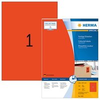 100 HERMA Etiketten 4402 rot 210,0 x 297,0 mm von Herma