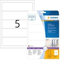 125 HERMA Einsteck-Rückenschilder 5032 weiß für 7,0 - 8,0 cm Rückenbreite 125 HERMA Einsteck-Rückenschilder 5032 weiß für 7,0 - 8,0 cm Rückenbreite von Herma