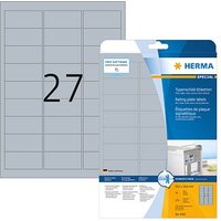 270 HERMA Typenschild-Etiketten 4592 silber 63,5 x 29,6 mm von Herma