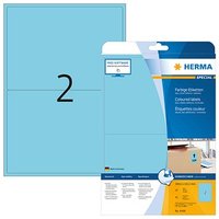 40 HERMA Etiketten 4498 blau 199,6 x 143,5 mm von Herma