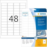 HERMA Etiketten 4346 weiß 45,7 x 21,2 mm - 1.200 Stück von Herma
