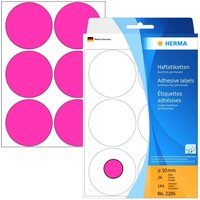 HERMA Klebepunkte Ø 50,0 mm leuchtrot von Herma