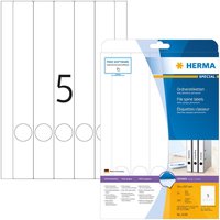 HERMA Rückenschilder Ordner-Etiketten, weiß 297x34 4.5 cm weiß von Herma