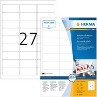 HERMA SPECIAL Etiketten weiß 63,5 x 29,6 mm von Herma