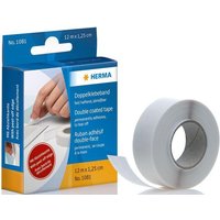 HERMA doppelseitiges Klebeband 12 mm  x 12 m weiß von Herma