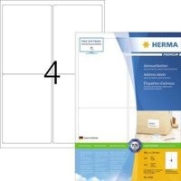 Universaletikett premium 99,1 x 139 mm (b x h) nicht wieder ablösbar Papier weiß 400 Etik./Pack. von Herma