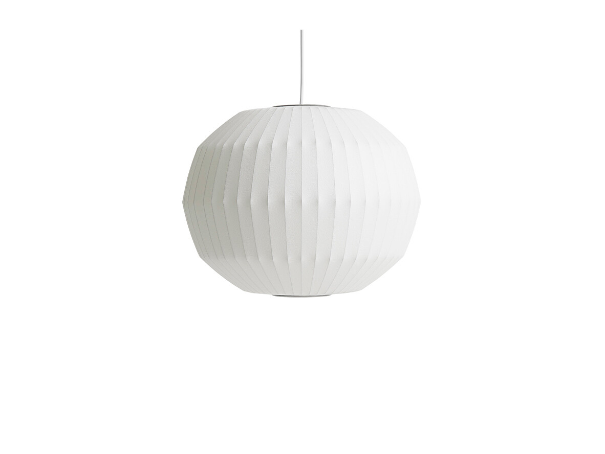 Herman Miller - Nelson Angled Sphere Bubble Pendelleuchte M Off-White Herman Miller von Herman Miller