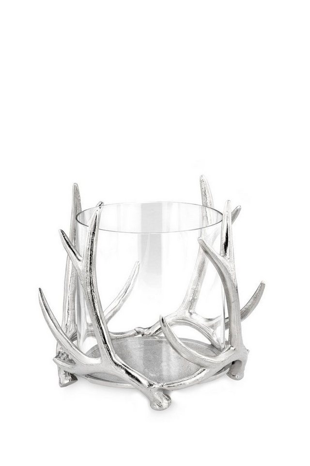 Hermann Bauer jun. Kollektion GmbH Windlicht Windlicht Geweih H 22 cm, Außen-Ø 23 cm von Hermann Bauer jun. Kollektion GmbH