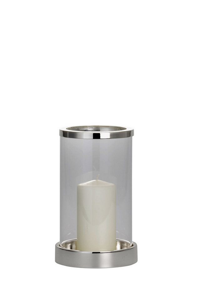 Hermann Bauer jun. Kollektion GmbH Windlicht Windlicht "Modern"versilbert glatt poliert, H 20 cm, Ø 13 cm von Hermann Bauer jun. Kollektion GmbH