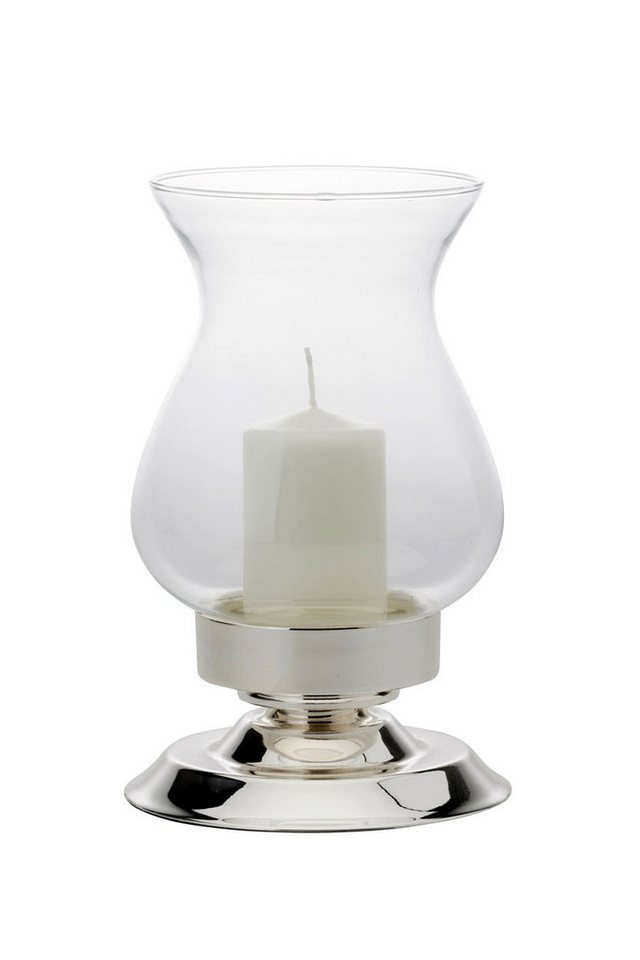 Hermann Bauer jun. Kollektion GmbH Windlicht Windlicht mit bauchigem Glas, glatt poliert, H 26 cm Ø 16 cm von Hermann Bauer jun. Kollektion GmbH