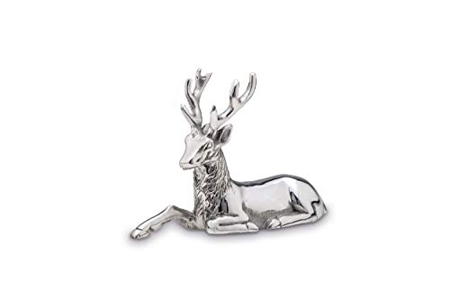 Hermann Bauer jun. Kollektion Figur Hirsch liegend mit Geweih (Silberglanz, Aluminium) von Hermann Bauer jun. Kollektion