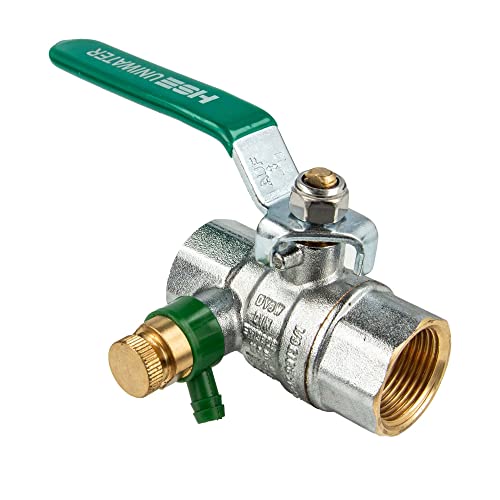 Trinkwasser Kugelhahn Messing DVGW 1/2"-2“Zoll IG-IG langer Hebel u Entleerung Größe 1" von Hermann Schmidt