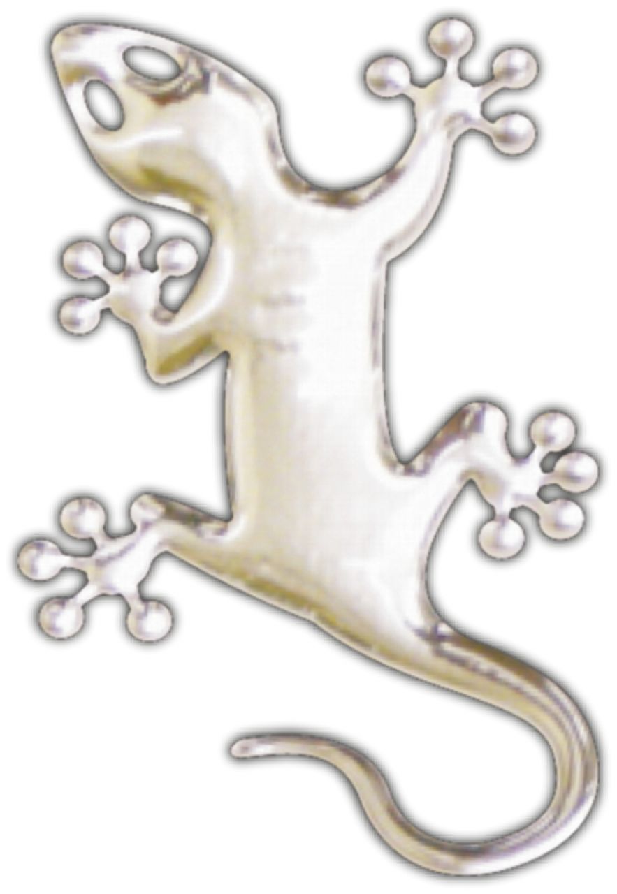 Hermann Schütz 3D-Chrome-Sticker Gecko 50x35mm von Hermann Schütz