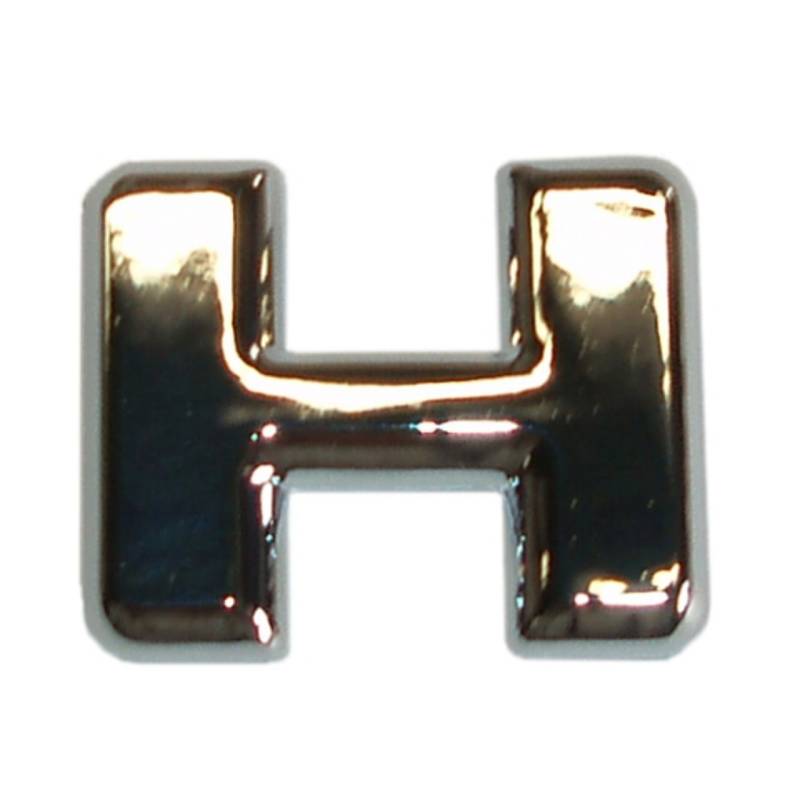 Hermann Schütz 3D-Relief-Chrome-Buchstabe H 25x35mm von Hermann Schütz