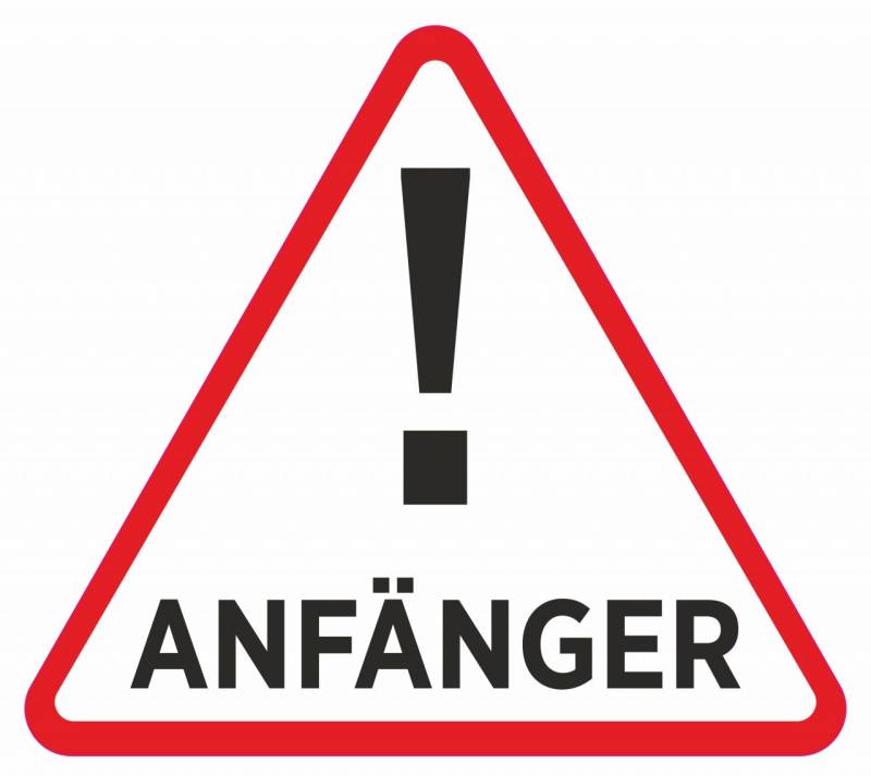 Hermann Schütz Aufkleber Anfänger dreieckig 115x130mm von Hermann Schütz