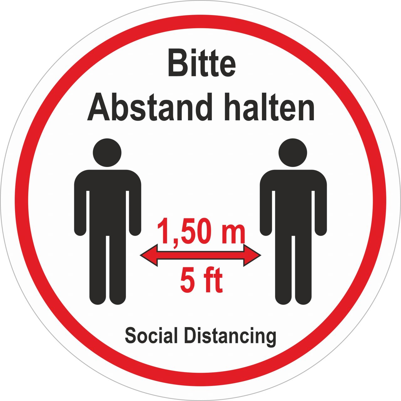 Hermann Schütz Aufkleber Bitte Abstand halten - Social Distancing Hermann Schütz Aufkleber Bitte Abstand halten - Social Distancing von Hermann Schütz