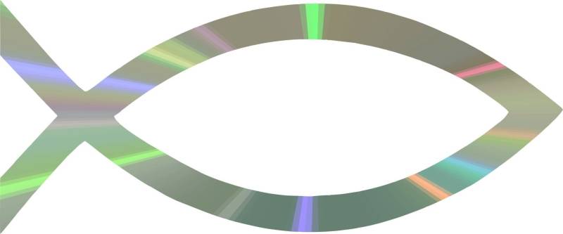 Hermann Schütz Aufkleber Christusfisch silber Dimension 120x50mm von Hermann Schütz