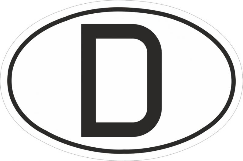 Hermann Schütz Aufkleber D-Schild Dimension 40x75mm von Hermann Schütz